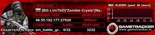 [BG L!m!TeD]*Zombie Crysis*[Nanosuit][VIP Happy Hour] — GameTracker.rs